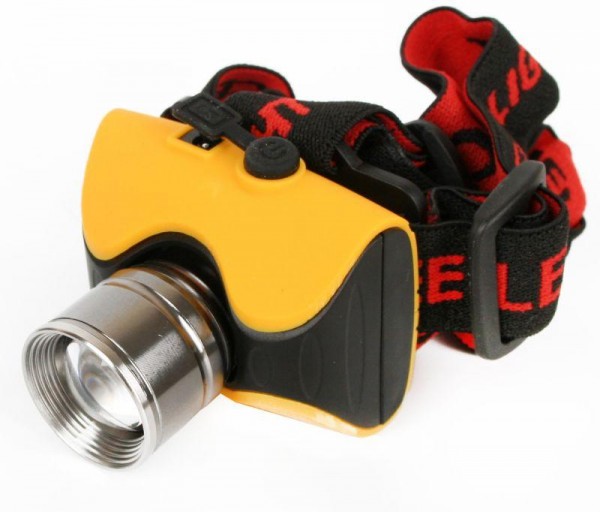  Фонарь налобный E157 (аккум. 220В CREE 3Вт пласт. бокс; желт.) Ultraflash 12351 
