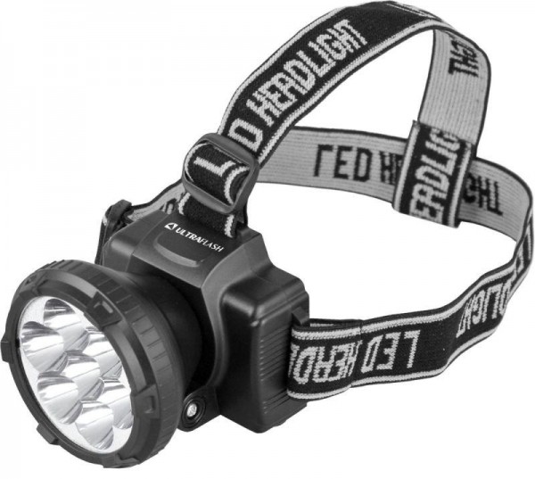  Фонарь налобный аккумуляторный LED 5362 (220В 7LED 2 режима; черн.) Ultraflash 11256 