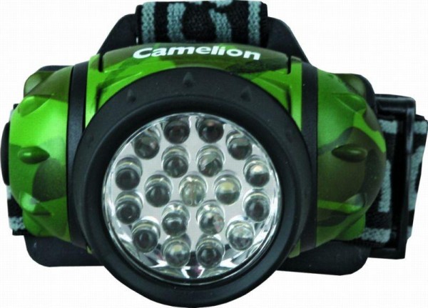  Фонарь налобный LED 5313-19F 4ML (19LED 4 режима; 3хR03 в комплекте; камуфляж) Camelion 7538 