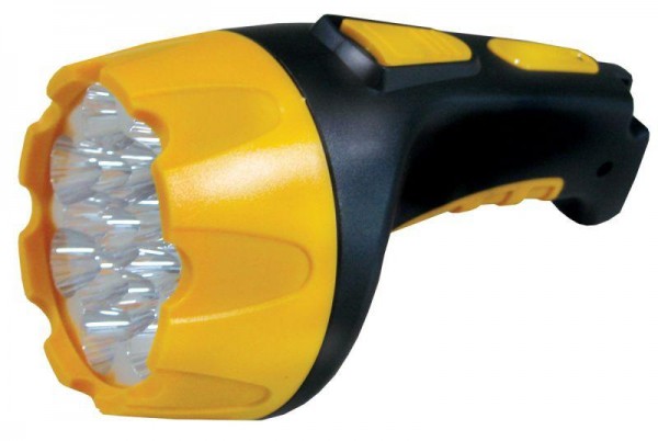  Фонарь LED 3815 (аккум 220В черн./желт. 15 LED; 2 режима SLA пласт. короб) Ultraflash 9217 