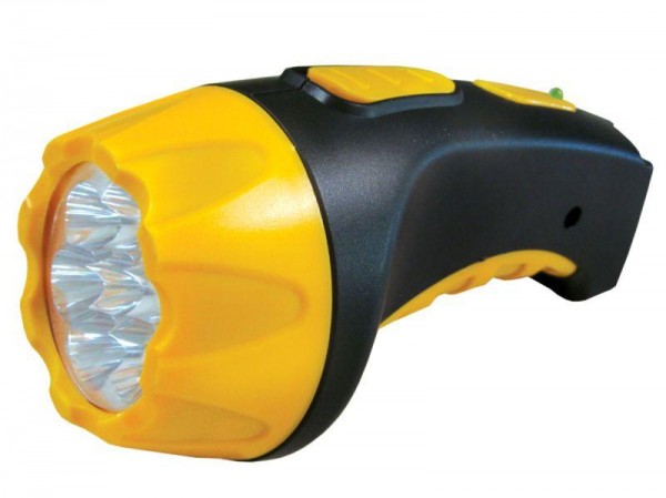  Фонарь LED 3807 (аккум 220В черн./желт. 7 LED; 2 режима SLA пласт. короб) Ultraflash 9216 