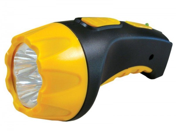  Фонарь LED 3804 (аккум 220В черн./желт. 4 LED; SLA пласт. короб) Ultraflash 9215 