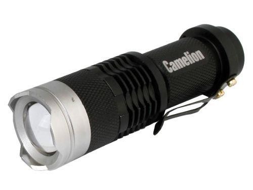  Фонарь LED5135 (LED XPE ZOOM 3 реж 1хLR6 алюм. блистер черн.) Camelion 12915 