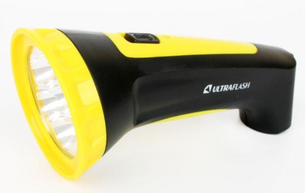  Фонарь LED 3807M (аккум. 220В черн./желт. 7 LED 2 режима SLA пласт. коробка) Ultraflash 12868 
