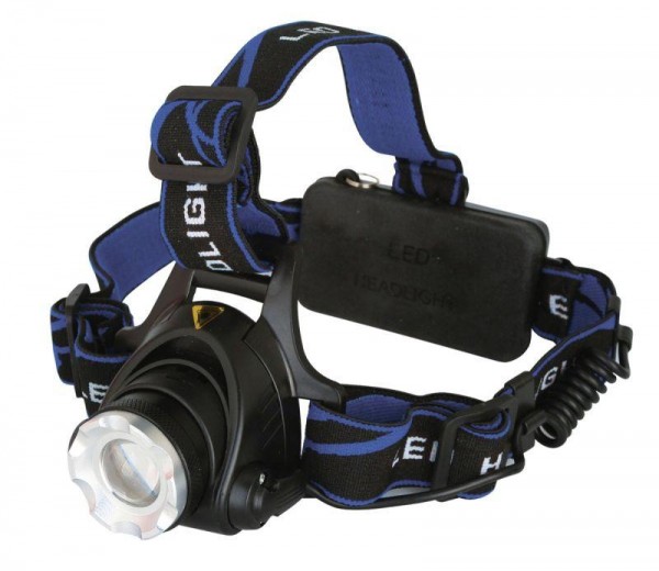  Фонарь налобный E150 (аккум. 220В CREE 3Вт пласт. бокс; черн.) Ultraflash 12188 