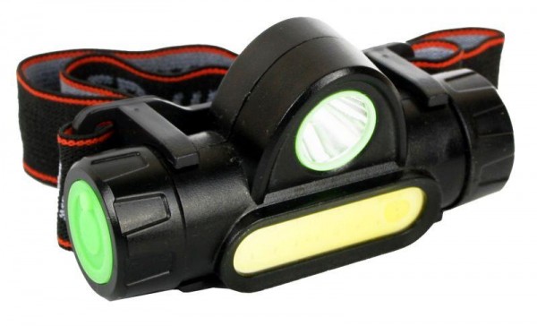  Фонарь E1340 налоб аккум. 3.7В XPE + COB LED 3Вт 2реж. магнит бокс черн. Ultraflash 14268 
