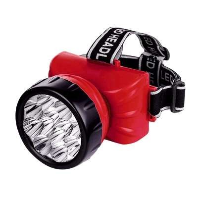 Фонарь налобный аккумуляторный HLA 09R 12LED 120лм 15ч 2 реж. з/у 230В красн. IN HOME 4690612031910 