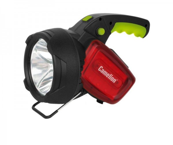  Фонарь LED56334 аккум. 3W CREE+12LED+12redLED 5В 4Ач пласт. Camelion 13358 