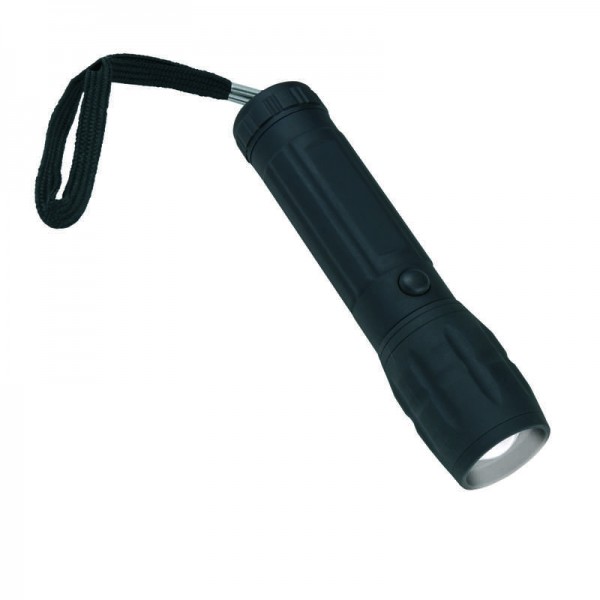  Фонарь S-LD038-C Black Стандарт «Simple light - classic plus» прорезин. 0.5Вт LED кламшелл 3хААА н/к черн. Uniel 07595 