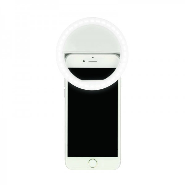  Фонарь S-HL100-B White Стандарт «Selfie light» 36 LED 2хААА н/к пластик бел. Uniel UL-00002623 