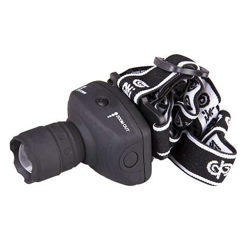 Фонарь налобный H2-L1WZ-3AAA-bk 1Вт LED zoom черн. ФАZА 2851437 