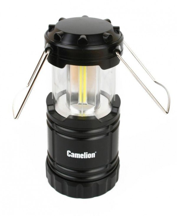  Фонарь для кемпинга LED5630 3хR6 3X COB LED магнит. пласт. кор. черн. Camelion 13367 