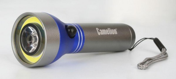 Фонарь LED51518 титан LED 3W + 3W COB 2 реж. 3XLR03 в компл. алюм. откр. блистер Camelion 13362 