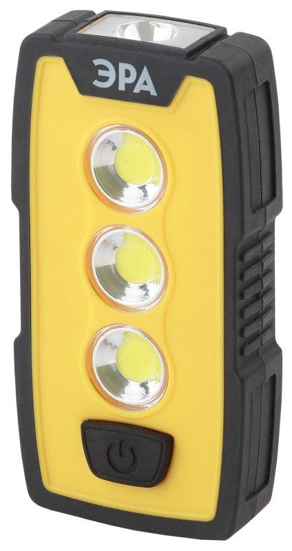  Фонарь RB-802 рабочий «Практик» 6Вт COB+1Вт LED пласт.3хААА IP65 крючок магнит Эра Б0029180 