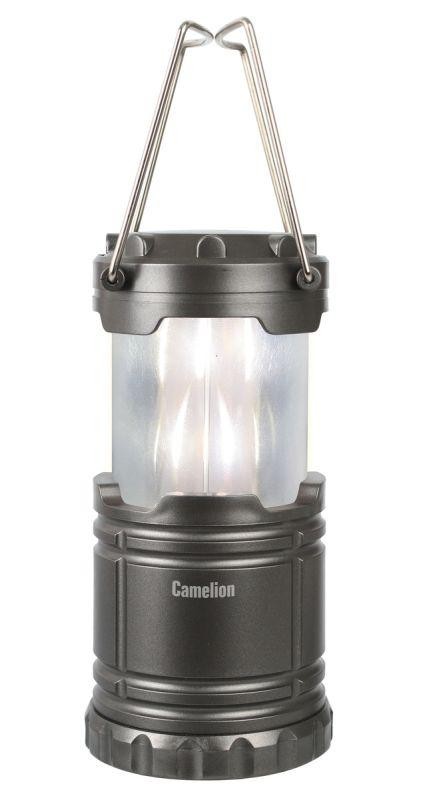  Фонарь для кемпинга LED56321 3хR6 титан 2 реж. SMD FLAME LED пласт. кор. 13752 Camelion 13752 