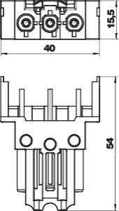  Адаптер штекерный прямой BTA-SKS S1 W бел. OBO 6117191 