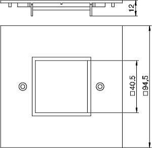  Накладка блока питания VH для монтажа устройств 95х95мм VH-P4 RW OBO 6109841 