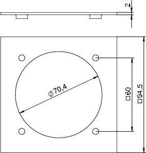  Накладка блока питания VH для монтажа устройств 95х95мм VH-P3 RW OBO 6109837 