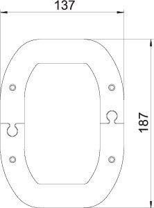 Рамка стыковая для колонны ISSDM45R 185х135х2мм WAGDM45 сталь бел. OBO 6290387 