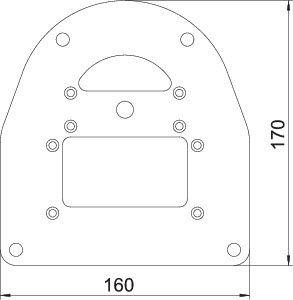 Пластина напольная для электромонтаж. колонны ISSBP110100RW OBO 6290330 