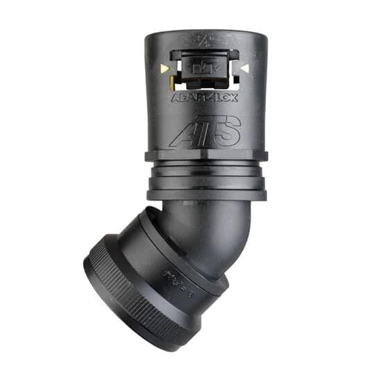  Фитинг AT 45град. пласт.+алюм. d21 U113 черн. (уп.10шт) ABB 7TCA296170R0330 