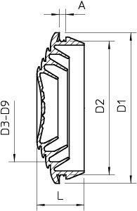  Уплотнитель мембранный d40/4-32 EDK 40 LGR OBO 2011654 
