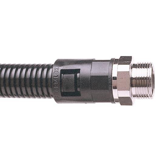  Фитинг AL прямой поворот. пласт.+метал d21 PG16 черн. (уп.10шт) ABB 7TCA296000R0693 