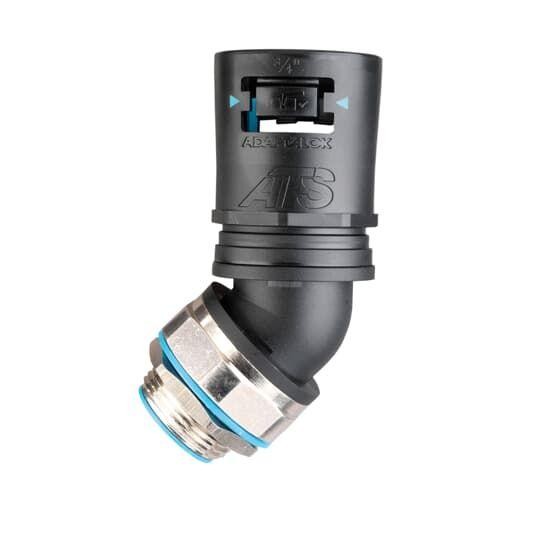  Фитинг Adaptalok ATS AT S45 d21мм M20 AT21/M20/S45/BLB 45град. нейлон/эластомер черн./голуб (уп.10шт) ABB 7TCA296170R0271 