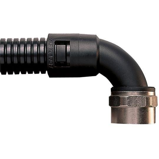  Фитинг AL 90град. поворот. пласт.+метал d13 M16 черн. (уп.10шт) ABB 7TCA296000R0201 