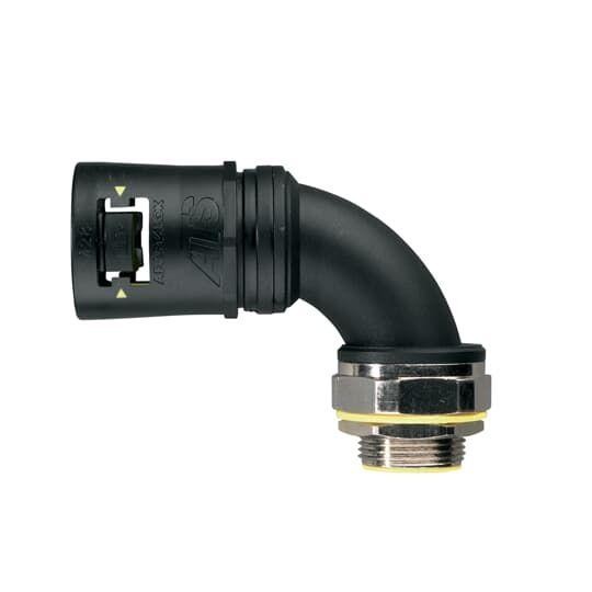  Фитинг Adaptalok ATS AT CS90 d21мм PG16 AT21/PG16/CS90/BLY 90град. нейлон/никелированная латунь/эластомер черн./желт. (уп.10шт) ABB 7TCA296170R0308 