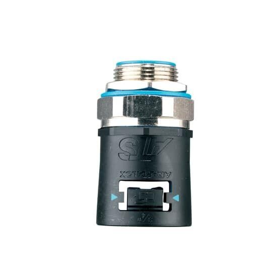  Фитинг Adaptalok AT прямой d21мм M20 AT21/M20/SA/BLB нейлон/эластомер черн./голуб. (уп.10шт) ABB 7TCA296170R0274 