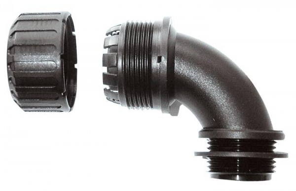  Фитинг XF 90град. пласт. d25 M25 черн. (уп.10шт) ABB 7TCA296060R0124 