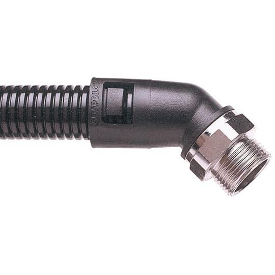  Фитинг AL 45град. поворот. пласт.+метал d42 PG36 черн. (уп.2шт) ABB 7TCA296000R1142 