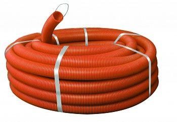  Труба гофрированная ПНД d32мм с протяжкой оранж. (уп.50м) Plast PROxima EKF tpnd-32-o 