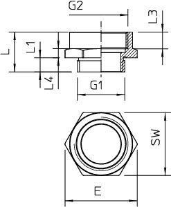  Адаптер 165 ADA PG9-M16 OBO 2088291 