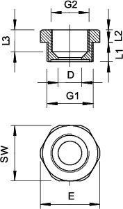  Переходник 107 R PG42-29 PA OBO 2030837 