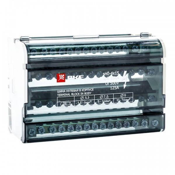  Шина нулевая в корпусе 4х15 EKF sn0-4x15 