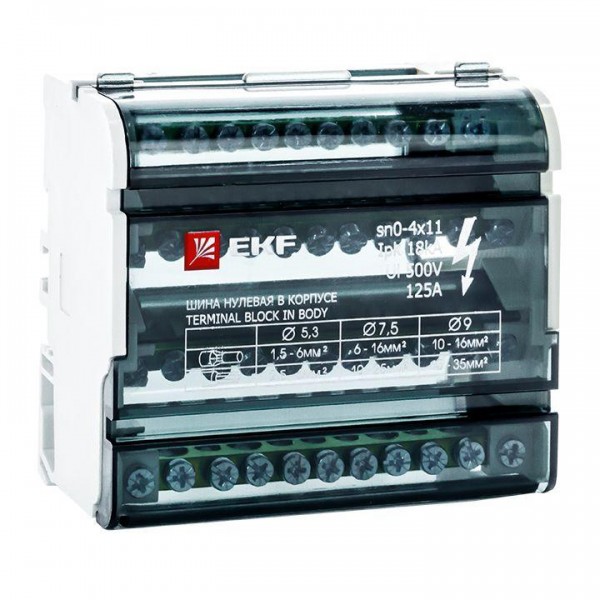  Шина нулевая в корпусе 4х11 EKF sn0-4x11 