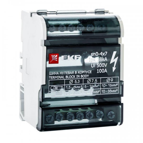  Шина нулевая в корпусе 4х7 EKF sn0-4x7 