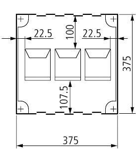  Щит изолированный с предохранителями NH00 160А 3p 375х375х225мм 3GSTA00-160/I44 EATON 058250 