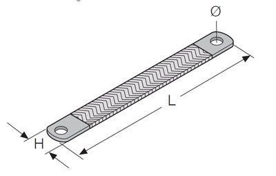  Шина заземл. гибкая 25d9-22х300 (уп.5шт.) ABB AA6890 