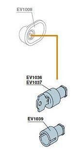  Цилиндр замка с двойн. бородкой 3мм ABB EV1039 