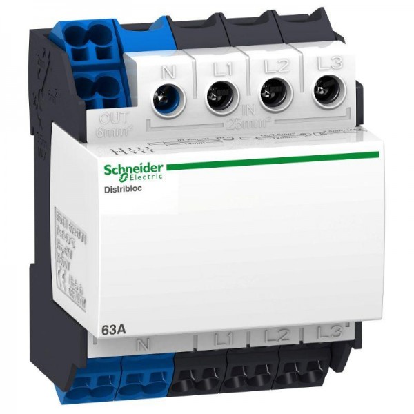  Колодка распред. DISTRIBLOC 63А ввод снизу SchE 04040 