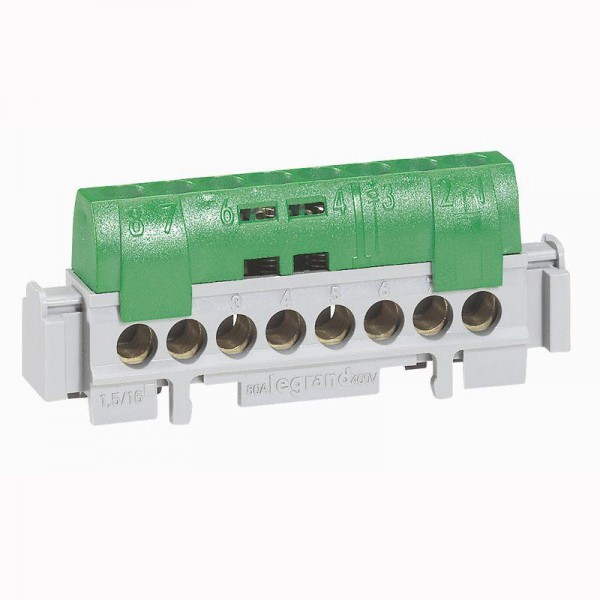  Колодка клеммная зел. 2х6-25+33х1.5-16кв.мм Leg 004838 