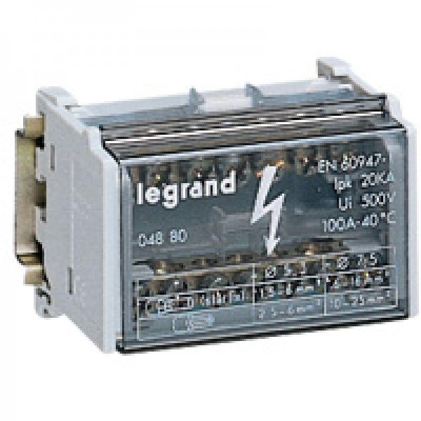 Шина нулевая в корпусе 2p 125А 8мод. Leg 004882 