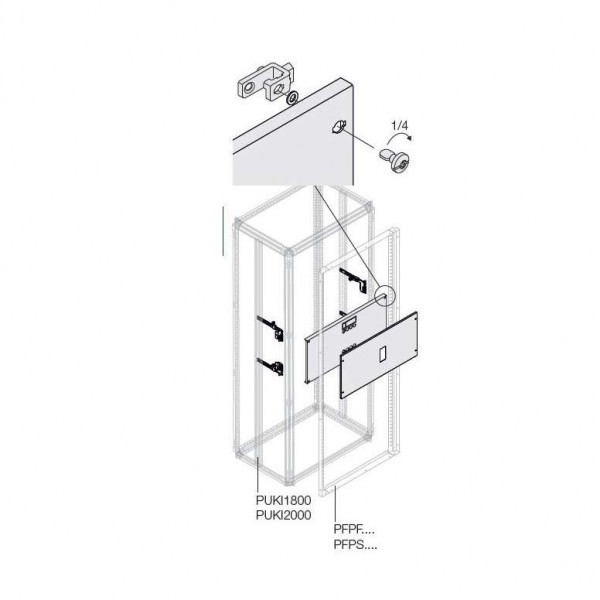  Комплект вертикальный 4хT5 3P фикс. (630A) W=800мм ABB 1STQ001439B0000 