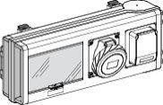  Коробка ответвительная 32А с 2-мя силовыми розетками SchE KNB32CP11D 