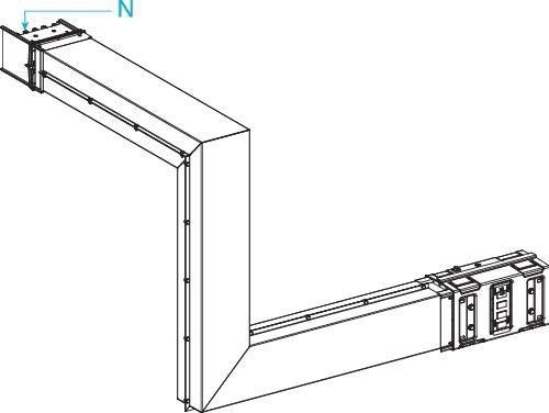  Секция угловая 400А SchE KSA400DMBL4A 