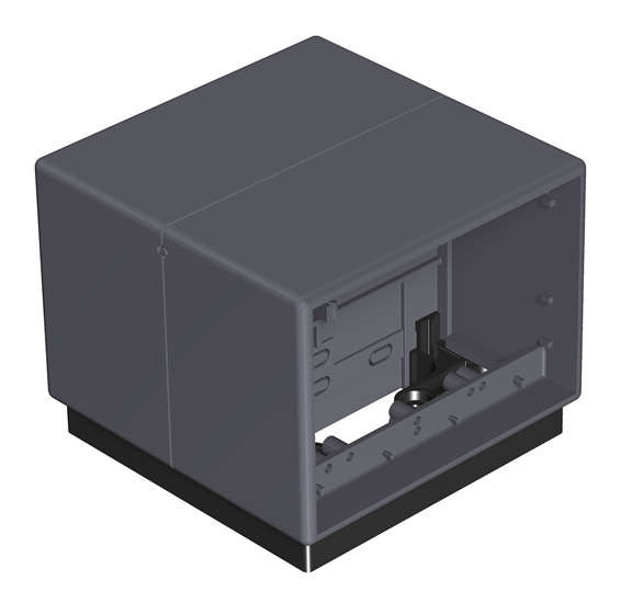  Бокс напольный Telitank 118х118х97мм T4B 00C 9011полиамид черн. OBO 7408292 