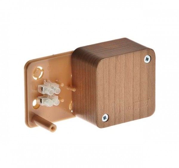  Коробка распределительная ОП 55х55х32мм IP40 дуб (темн. основа) Ruvinil 65002-08М 